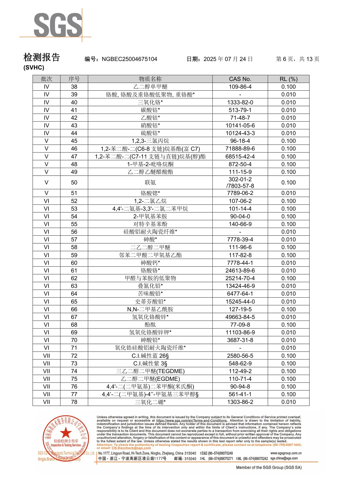海纳RO膜SGS检验报告2 第6页