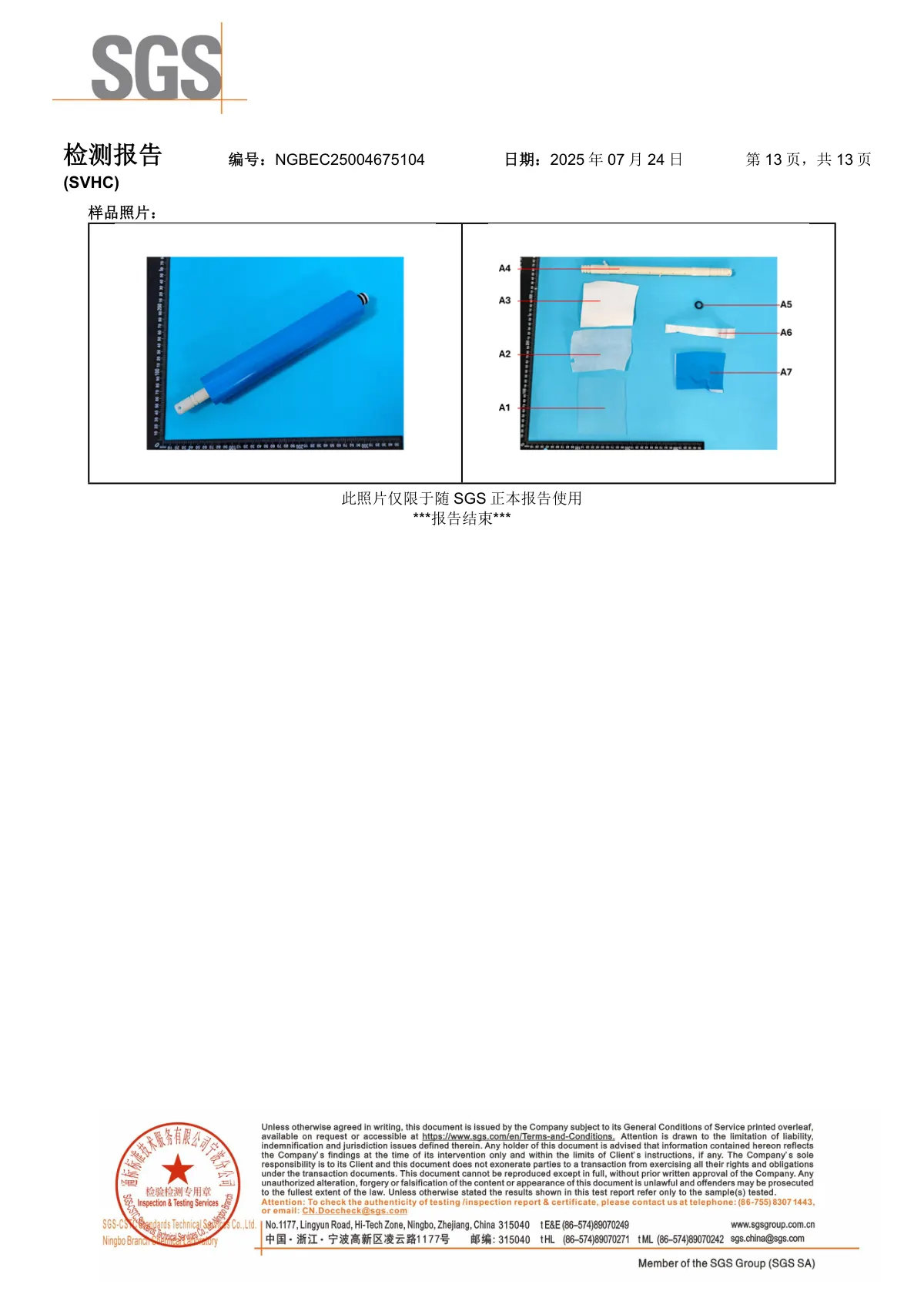 海纳RO膜SGS检验报告2 第13页